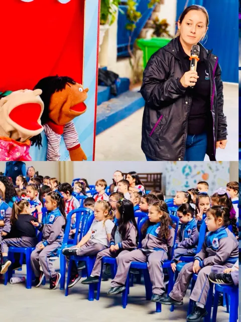 Función de títeres, a cargo de la fundación FUNDAJOVEN y asociación Volviendo a Soñar, en marco del proyecto de “El Pulp...