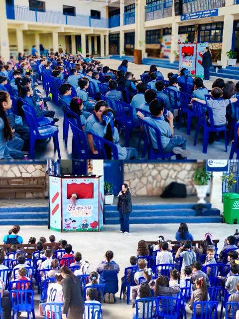 Función de títeres, a cargo de la fundación FUNDAJOVEN y asociación Volviendo a Soñar, en marco del proyecto de “El Pulp...