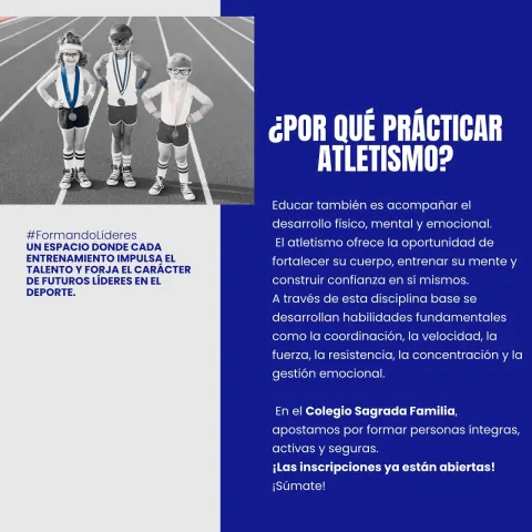 ¡El atletismo es una excelente forma de mantenerse activo, es un deporte completo que desarrolla la fuerza, la velocidad...
