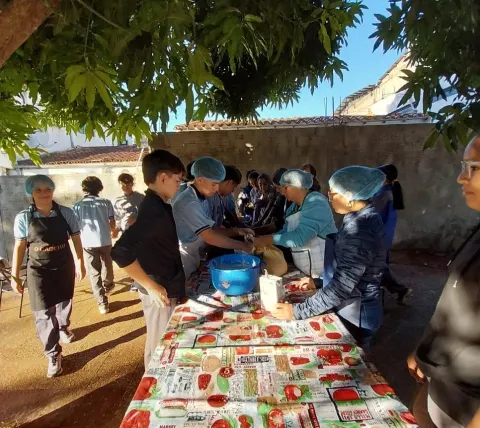 Proyecto Chipá Apó con alumnos del Séptimo, Octavo y Noveno Grado