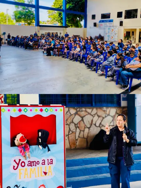 Función de títeres, a cargo de la fundación FUNDAJOVEN y asociación Volviendo a Soñar, en marco del proyecto de “El Pulp...